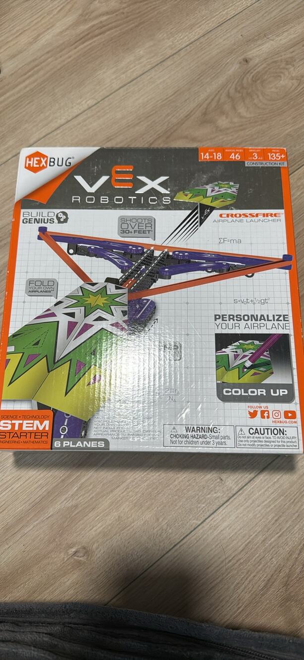 Hexbug Vex Robotics Crossfire Airplane Launcher New